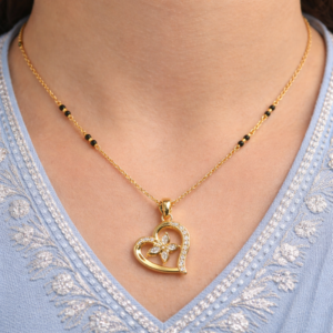 Elegant Heart Design Mangalsutra Necklace for Women