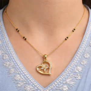 Elegant Heart Design Mangalsutra Necklace for Women