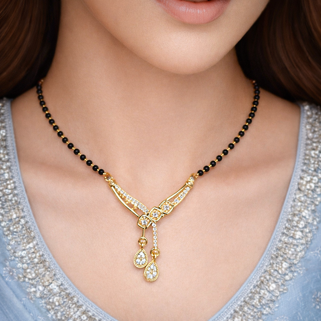 Stylish Designer Drop Mangalsutra Necklace for Women