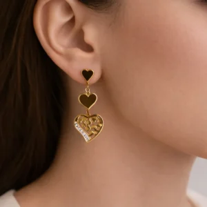 Trendy Triple Heart Dangle Earrings for Women