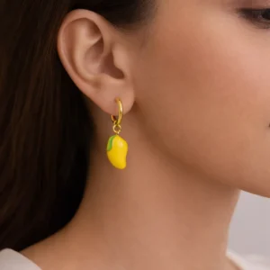 Cute Lemon Charm Earrings for Women | Trendy & Fun