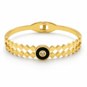 Gold Finish Criss Cross Bracelet for Women | Stylish