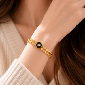 Gold Finish Criss Cross Bracelet for Women | Stylish