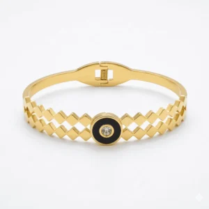 Gold Finish Criss Cross Bracelet for Women | Stylish