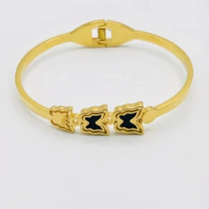 Trendy Double Butterfly Gold Finish Bracelet for Girls & Women