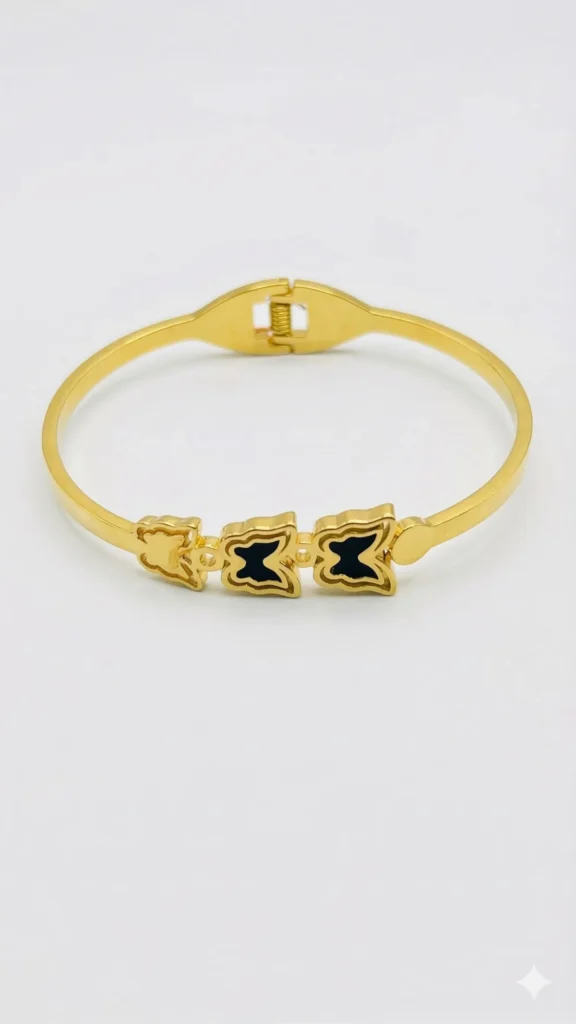 Trendy Double Butterfly Gold Finish Bracelet for Girls & Women